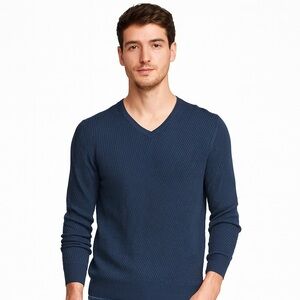 NWT Men's Jos. A. Bank Sweater Blue Tailored Fit Size XLT